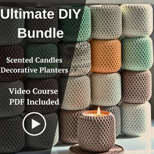 Ultimate Candle Making Bundle: DIY Concrete Vessel Casting & Soy Wax Pouring Tutorial