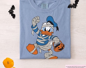 Mickey And Friends Mummy Halloween Matching  Shirt, Retro Disney Characters Spooky Comfort Colors® Tee, Not So Scary Party 2026