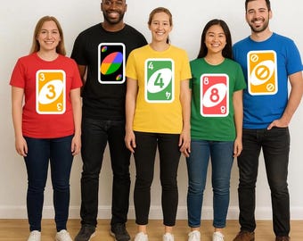Colorful Card Game Shirt: Matching Group Vacation Outfit