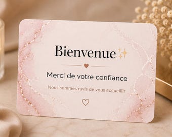 Pack Cartes Clientes Pro Institut Beauté | Fidélité + Avis QR Code + Bienvenue | Kit Branding Onglerie | Je Personnalise 48h