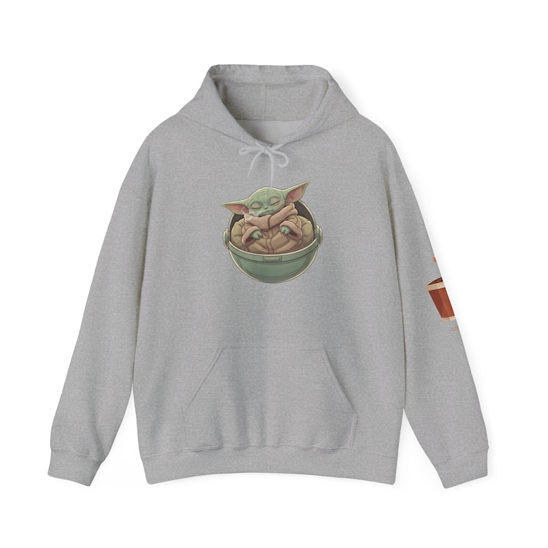 Sudadera con capucha de Baby Yoda | café imagen 5