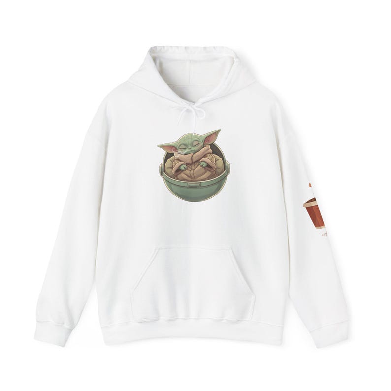 Sudadera con capucha de Baby Yoda | café imagen 1
