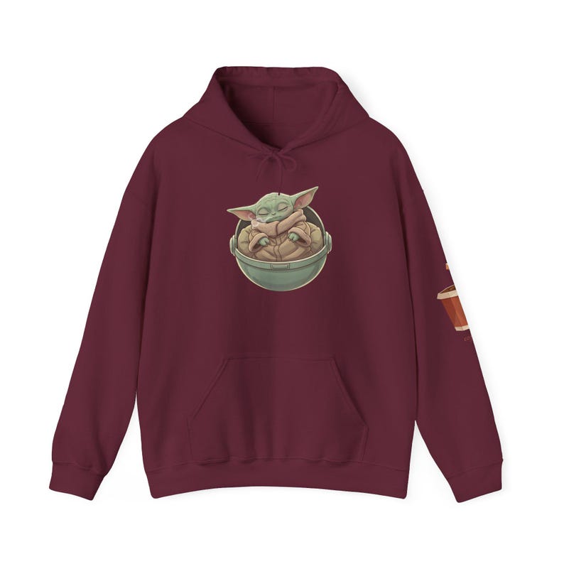 Sudadera con capucha de Baby Yoda | café imagen 7