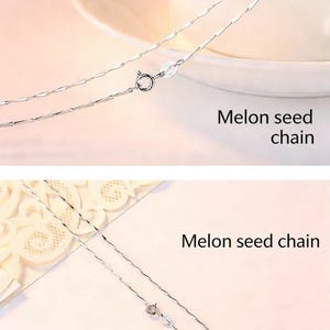 Halsband med hänge i tyst ängelfe, skyddsängel i målad legering, 8 kedjestilar, meningsfull present till henne och honom Melon seed chain