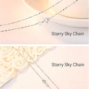 Halsband med hänge i tyst ängelfe, skyddsängel i målad legering, 8 kedjestilar, meningsfull present till henne och honom Starry sky chain