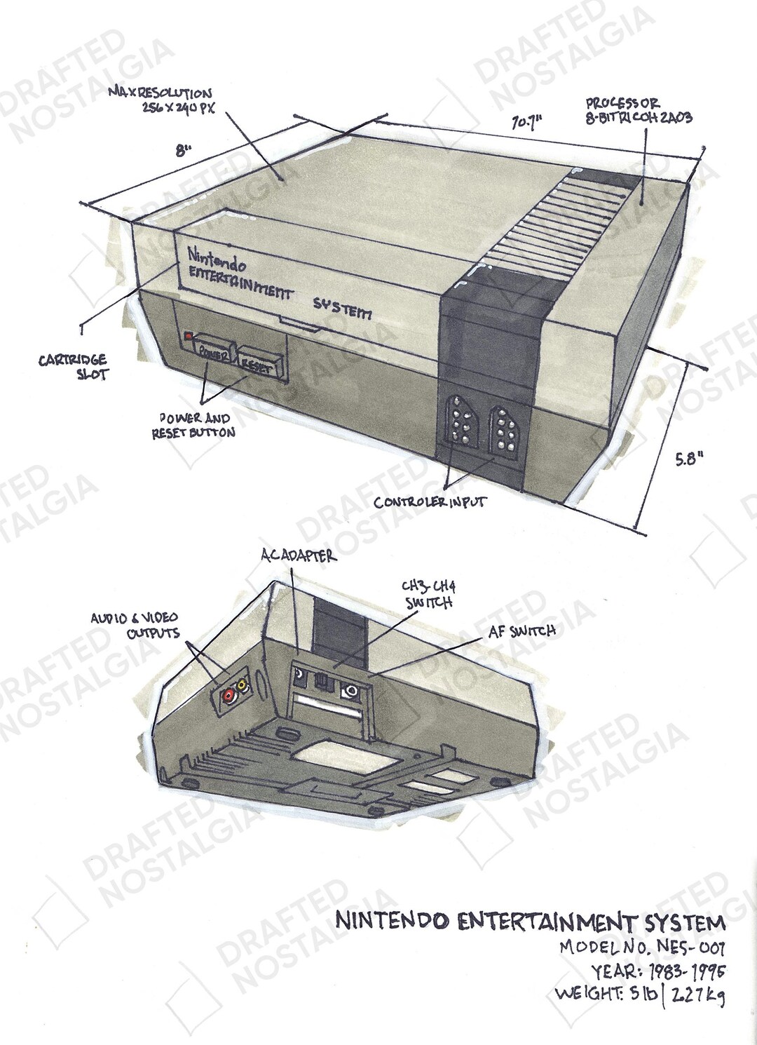 Nintendo Entertainment System (NES) – Industrial Rendering Art ...