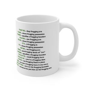 Grammar Rules Mug, tongue-in-cheek grammar advice, gift for grammar lover