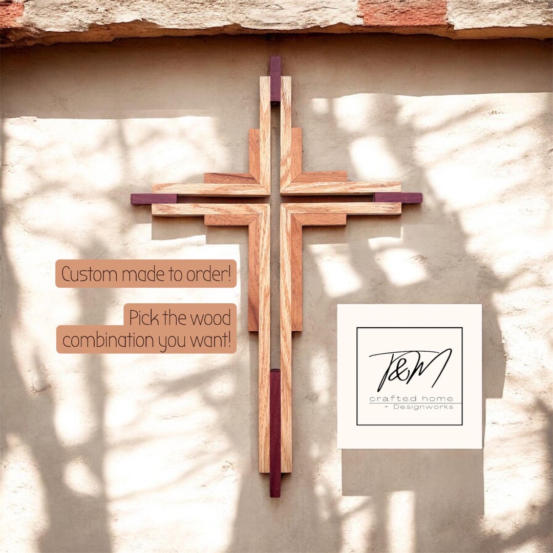 Wooden Wall Cross | Three Wood Cross | Christian Wall Decor | Custom ...