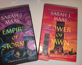 Sarah J Maas Tandem Läs Bokmärke Empire of Storms & Tower of Dawn (Dubbelsidig)