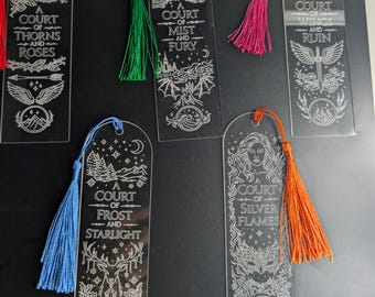 ACOTAR-inspirerade akrylbokmärken