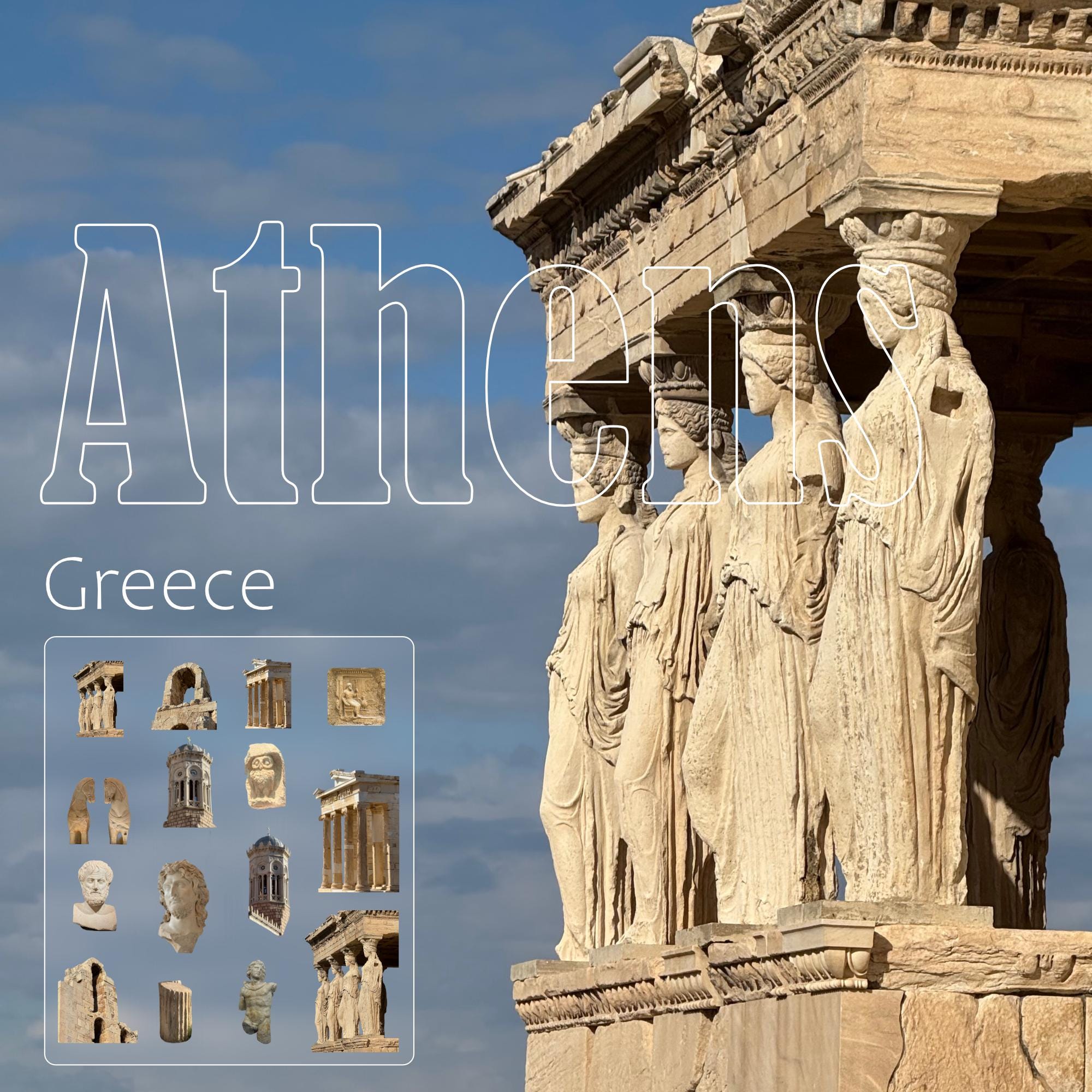 Athens Photo Stickers | Greek Architecture & Sculpture | Transparent ...