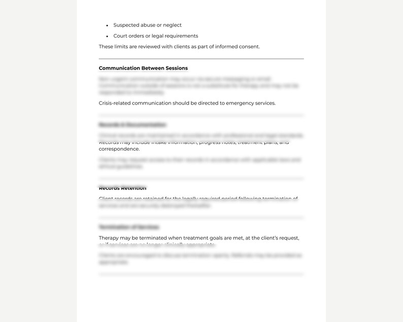 Manual de políticas y procedimientos de práctica privada para terapeutas imagen 6