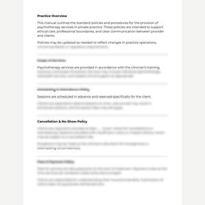 Manual de políticas y procedimientos de práctica privada para terapeutas imagen 4