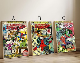 Amazing Spider-Man Comics Film Poster, Wand Kunst Dekor, Leinwand Druck, Klasse Film Poster, Ungerahmt, 3er Set