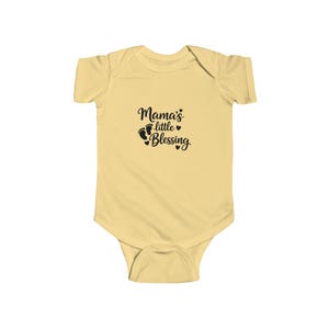Mama's Little Blessing Infant Bodysuit | Baby Footprints, Script Quote