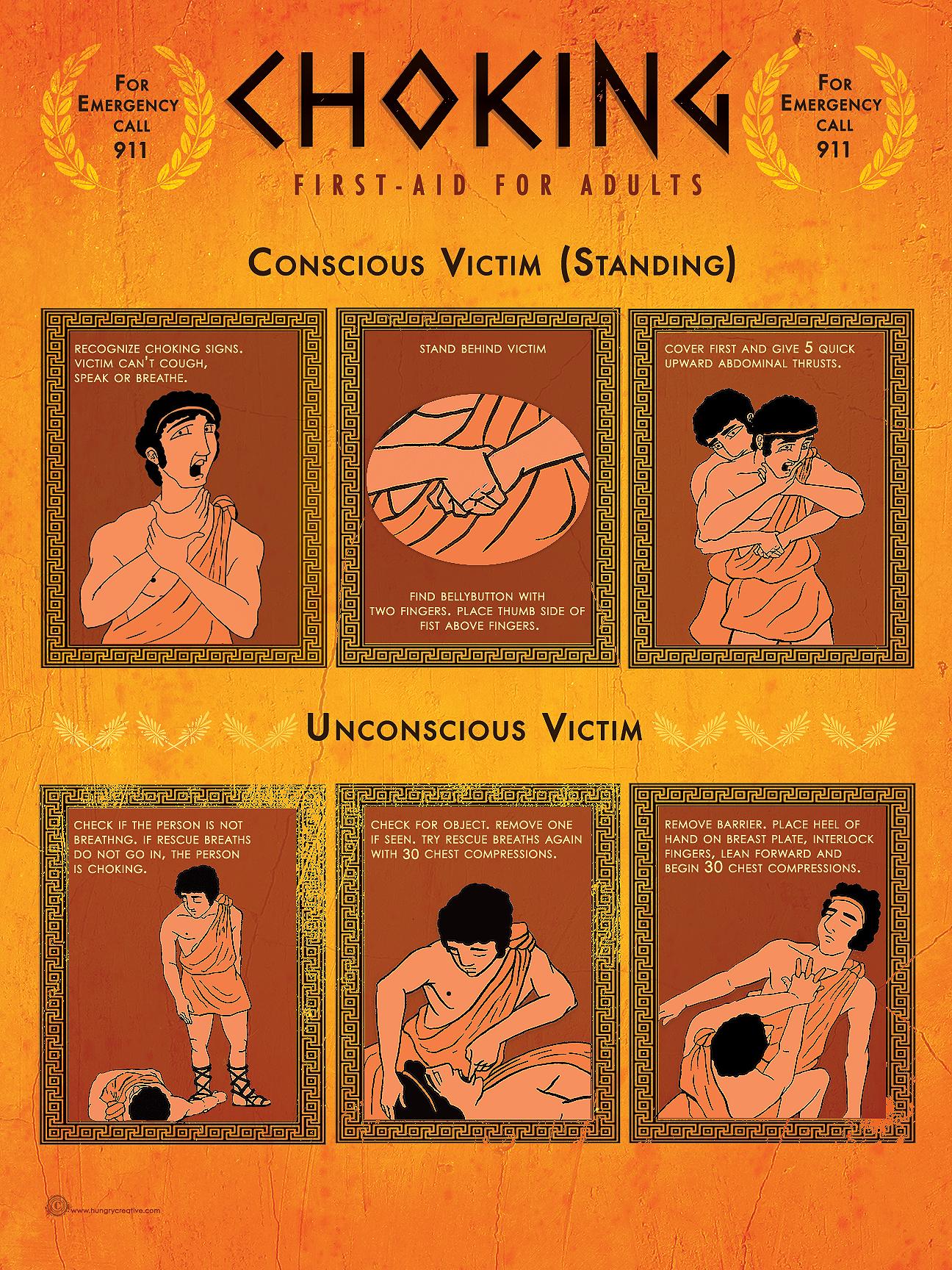 Printable Choking First Aid Poster for Adults (PDF) | Quick-reference ...