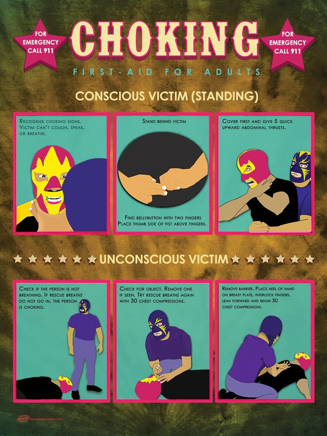 Printable Choking First Aid Poster for Adults (PDF) | Quick-reference ...