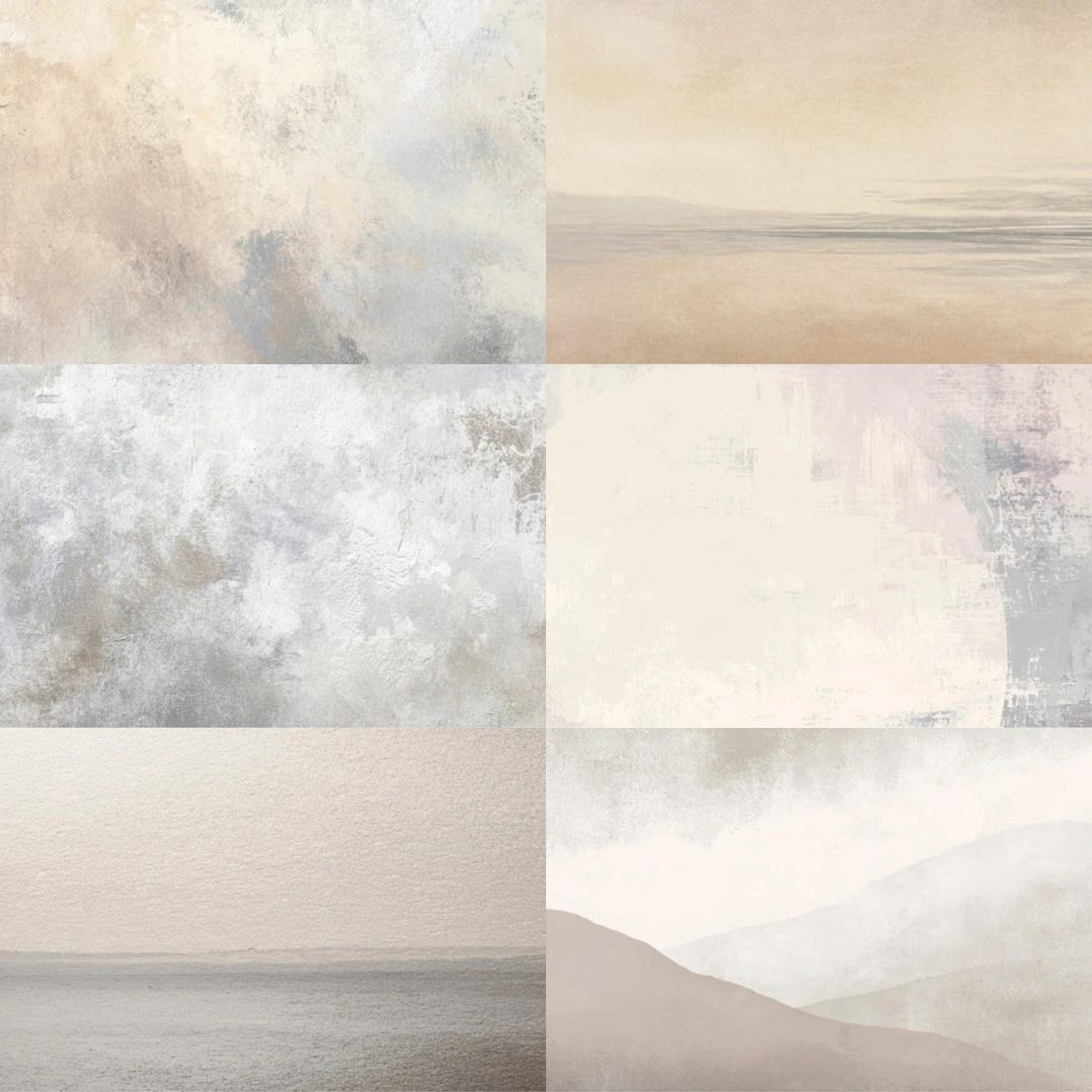 Calm Neutral Abstract Wall Art Set | Soft Beige Textures | Minimal ...