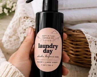Ambientador para el día de la lavandería / Aroma a lino fresco / Ambientador de algodón limpio / Fragancia para el hogar estilo cottagecore / Suave spray de brisa de abril