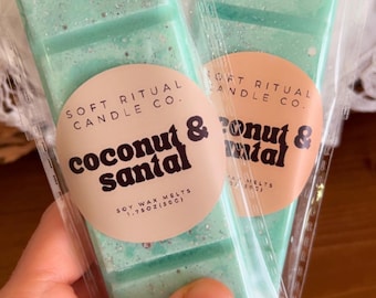 Coconut & Santal Wax Melt | Coastal Coconut + Sandalwood | Beachy Vanilla Musk