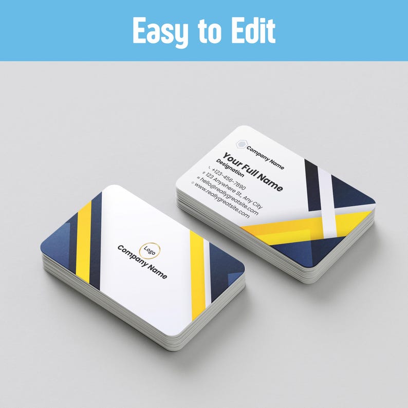 Modern Business Card Template Canva | Minimalist Visiting Card (digital ...