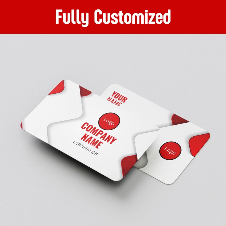 Red Minimalist Business Card Template | Editable Canva Design Digital ...