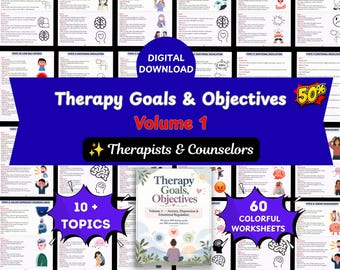 Therapy Goals & Objectives Volume 1, 100 Treatment Plan Goals (Digital Download)