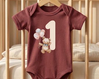 Custom 1st Birthday Bodysuit: Personalized 6 Months Old Outfit