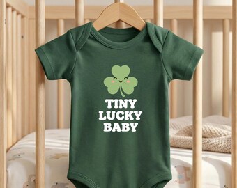 Newborn Clover Bodysuit: St. Patrick's Day Baby Outfit, Soft Cotton Print