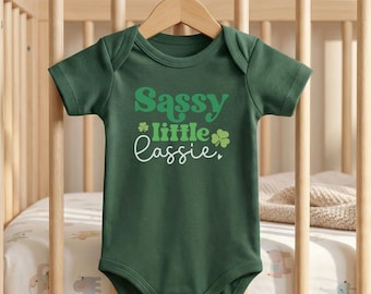 Sassy Little Lassie Irish Baby Bodysuit: St. Patrick’s Day Newborn Outfit