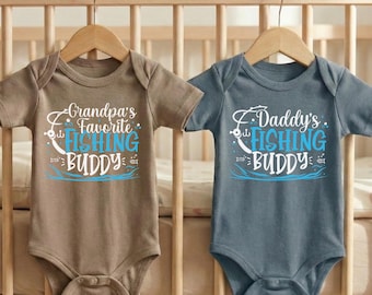 Fishing Baby Bodysuit: Father's Day Dad & Grandpa Funny Outfit