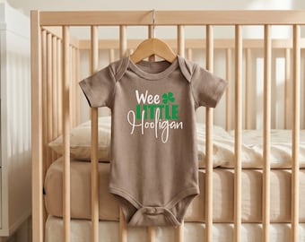 Wee Little Hooligan Baby Bodysuit: St. Patrick’s Day Newborn Outfit
