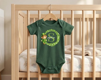Personalized St. Patrick's Day Bodysuit: Custom Clover Irish Outfit