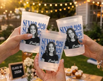 Vasos personalizados con foto de graduación, vaso vintage para graduados de 2026, recuerdos personalizados para fiestas de graduación, regalo de graduación universitaria, promoción de 2026.
