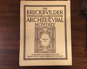 The Brickbuilder Architectural Monthly March 1907