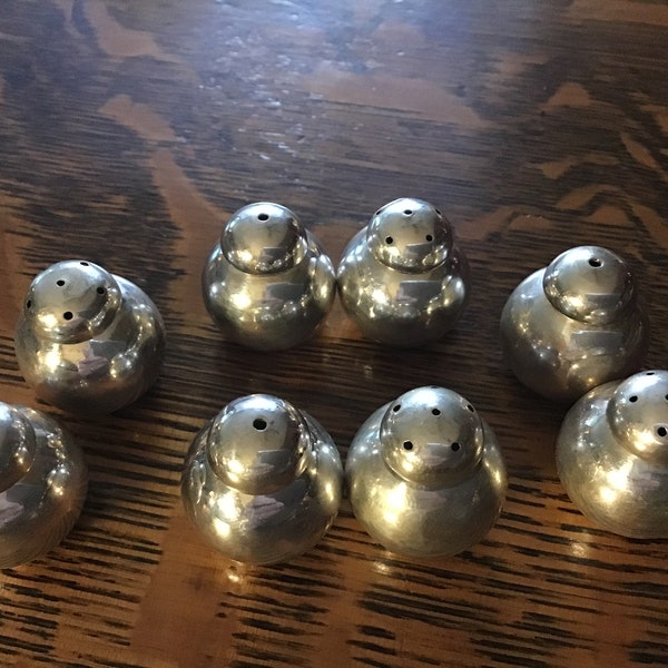 4 Sets Tiny Sterling Silver Individual Salt and Pepper Shakers c. 1950’s, Priced Individually, buy 1 or all, great for dinner party