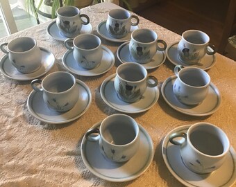 11 Buchan Finest Stoneware Cup and Saucer sets, Portobello Scotland,  Priced Individually, Buy 1 or all, Excellent condition