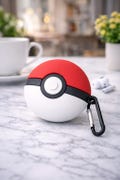 Pok\u00e9 Ball AirPods Case | Cute Pok\u00e9mon-Style Protective Cover for AirPods Pro & AirPods 3\/4 | With Keychain