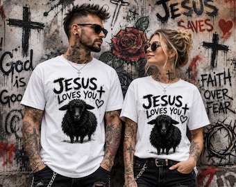 Jesus Liebt Dich Schwarzes Schaf PNG