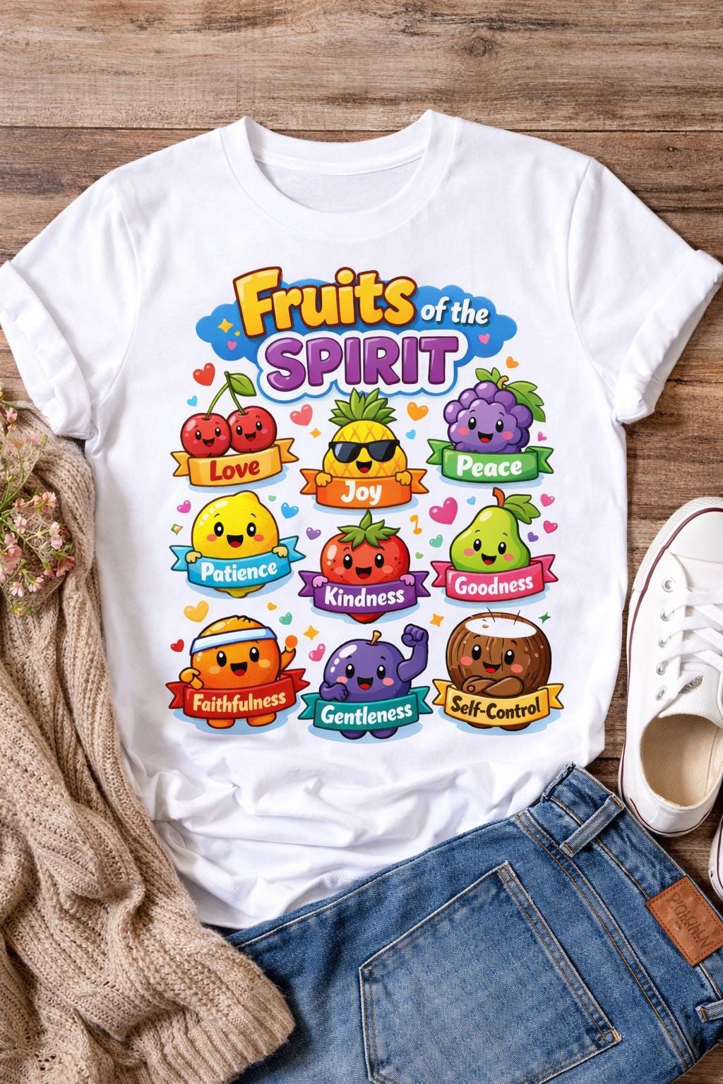 Fruits of the Spirit PNG | Christian Kids T-shirt Design (digital ...