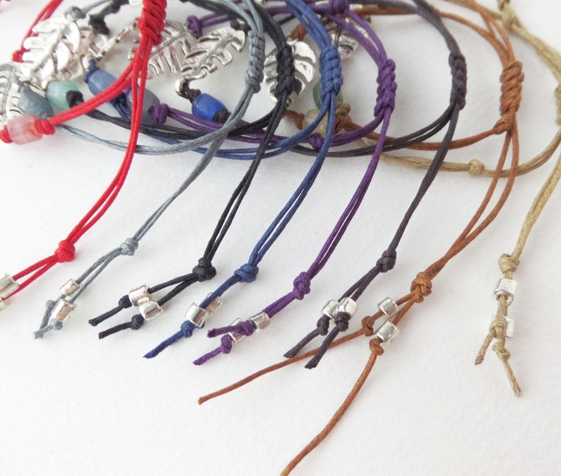 Silver Om Yoga Symbol Bracelet Casual Adjustable Gift for Yoga lovers Lilac Beaded Purple Cotton Cord Macrame