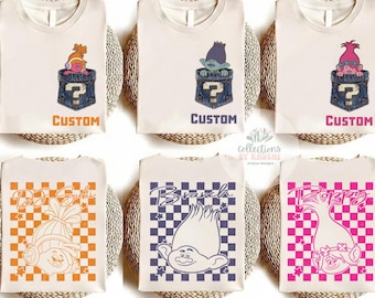 Trolls Shirt, Trolls Band Together Princess Queen Poppy Birthday Girl, Branch Birthday Boy, Trolls Family Group Matching Tee