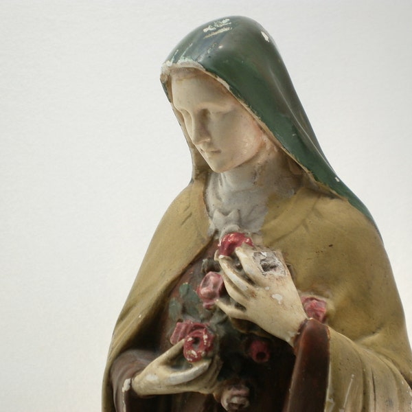 15 Inches Tall Polychrome Therese of Lisieux