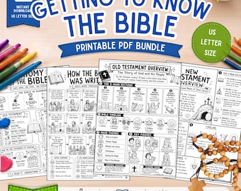 Bible Overview Study Guide Set for Teens | Old & New Testament Printable