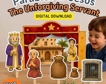 Unforgiving Servant Puppet Show Kit, Bible Story Puppets
