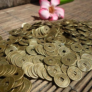 Chinese Coins ,Set Of 100 ,Feng Shui, I-ching Coins, Fortune Coin