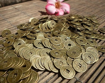 50 Chinesische Münzen Glücksbringer Geschenk Buddha Lucky Feng Shui 