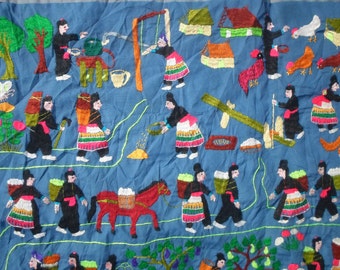 Hmong Story Cloth, Hmong Village Life