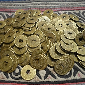 50 Stück Chinesische Glücksmünzen Feng-shui Glücksbringer Münzen Coins für 