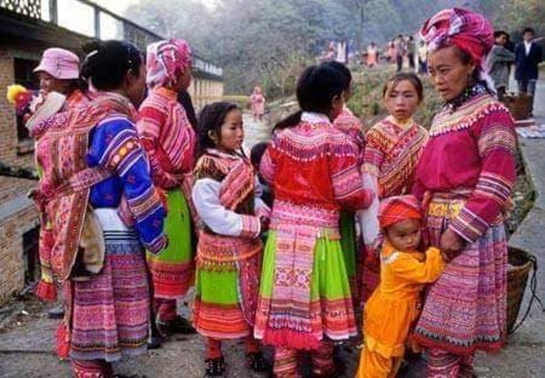 Vintage Textile Hmong Textile Textile Hmong Vintage Textile Tribal Textile Embroidered Vintage Textile